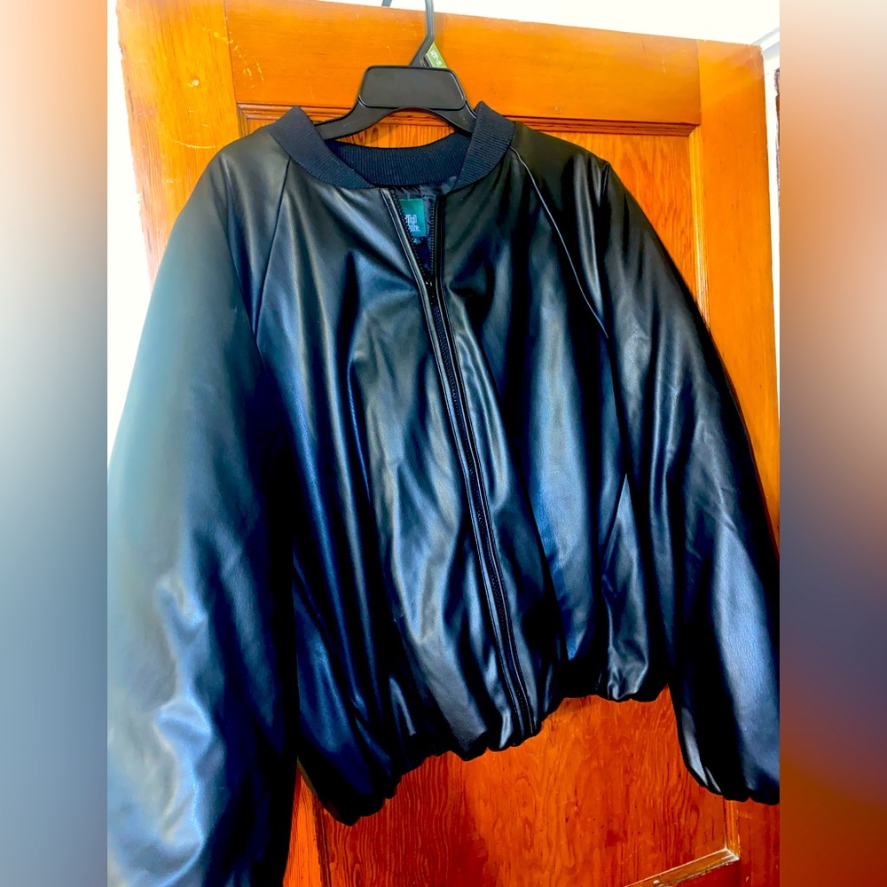 Wild Fable Faux Leather Bomber Jacket